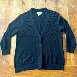 Carmen Marc Valvo BLACK CARDIGAN